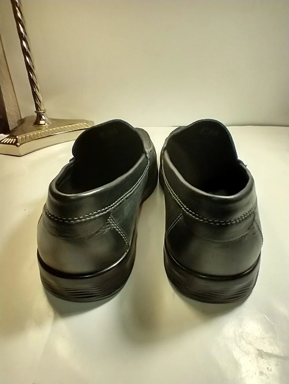 Ecco S Lite Moc Classic Slip On Black Leather Loafers Shoes Men's sz 8(42).